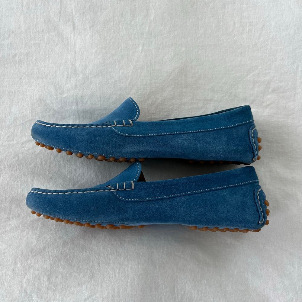 M. Gemi The Felize Suede Blue Moccasin Loafer Shoes Size 38.5 / US 8 - Picture 7 of 10